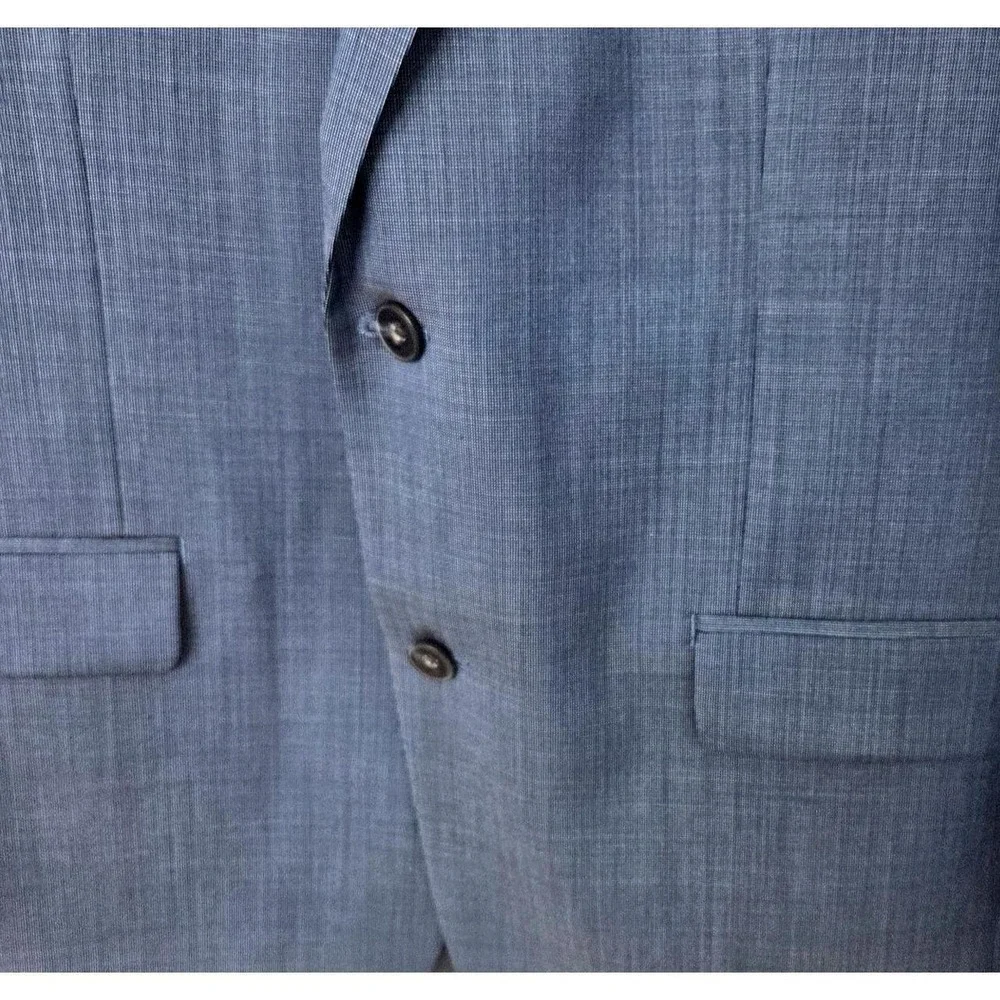 NWOT-Michael Kors Blazer Modern Classic Preppy 100% Wool Blue MicroCheck Men 42R